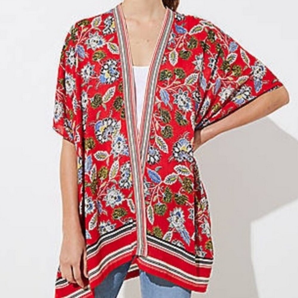 LOFT Floral Kimono Cardigan - Size XS/S